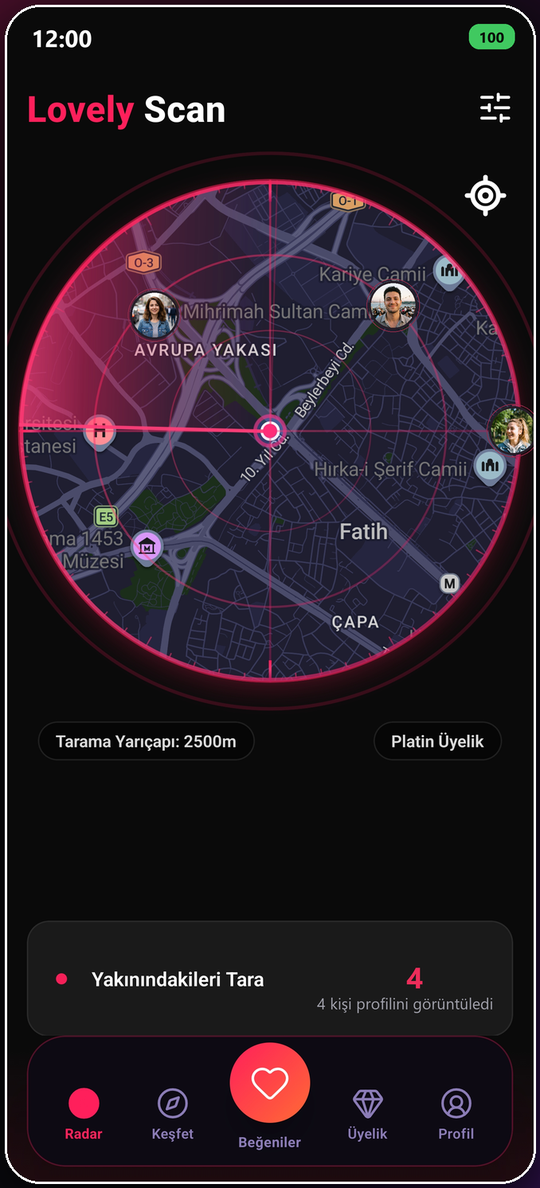 Lovely Scan radar ekranı